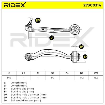 Querlenker RIDEX 273C0314 273C0314 - foto 11