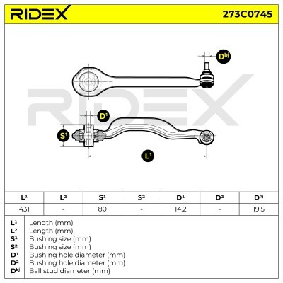 Querlenker RIDEX 273C0745 273C0745 - foto 5