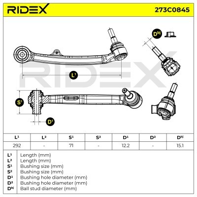 Querlenker RIDEX 273C0845 273C0845 - foto 8
