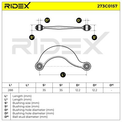 Querlenker RIDEX 273C0157 273C0157 - foto 7