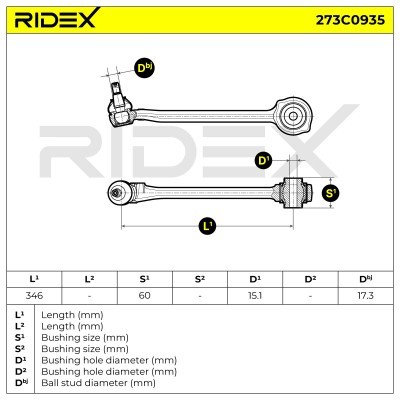 Querlenker RIDEX 273C0935 273C0935 - foto 6