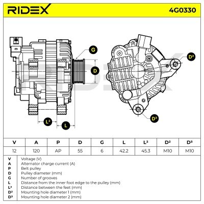 Generator RIDEX 4G0330 4G0330 - foto 5