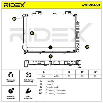 Kühler, Motorkühlung RIDEX 470R0458 470R0458 - foto 4