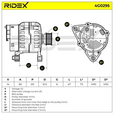 Generator RIDEX 4G0295 4G0295 - foto 5