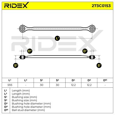 Querlenker RIDEX 273C0153 273C0153 - foto 4