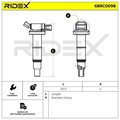 Zündspule RIDEX 689C0098 689C0098 - foto 4