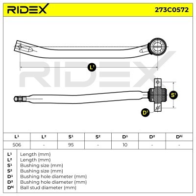 Querlenker RIDEX 273C0572 273C0572 - foto 7