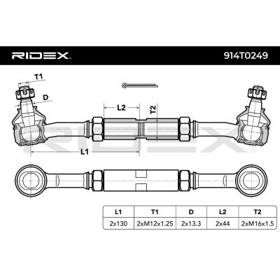 Spurstangensatz RIDEX 914T0249 914T0249 - foto 2