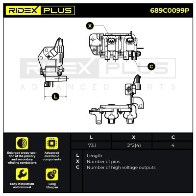 Zündspule RIDEX 689C0099P 689C0099P - foto 11