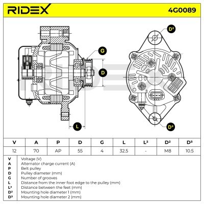 Generator RIDEX 4G0089 4G0089 - foto 7