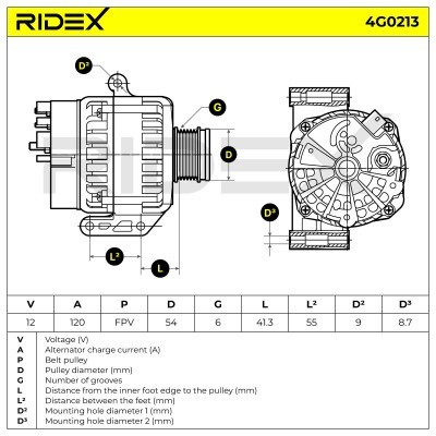 Generator RIDEX 4G0213 4G0213 - foto 8