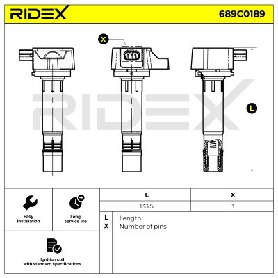 Zündspule RIDEX 689C0189 689C0189 - foto 4