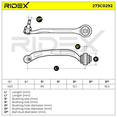 Querlenker RIDEX 273C0292 273C0292 - foto 4