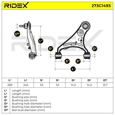 Querlenker RIDEX 273C1493 273C1493 - foto 6
