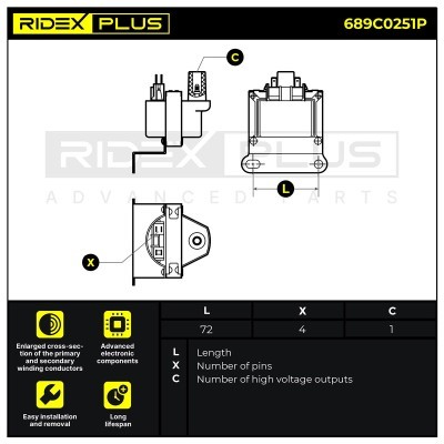 Zündspule RIDEX 689C0251P 689C0251P - foto 3