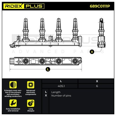 Zündspule RIDEX 689C0111P 689C0111P - foto 10