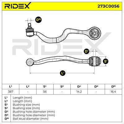 Querlenker RIDEX 273C0056 273C0056 - foto 3