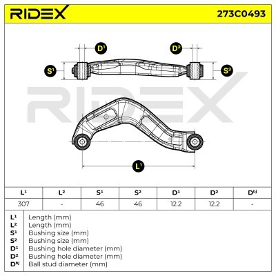 Querlenker RIDEX 273C0493 273C0493 - foto 5