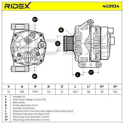 Generator RIDEX 4G0934 4G0934 - foto 6