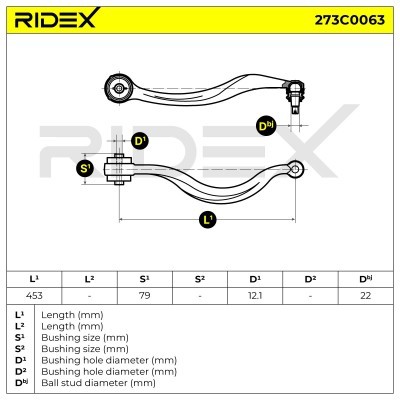Querlenker RIDEX 273C0063 273C0063 - foto 6