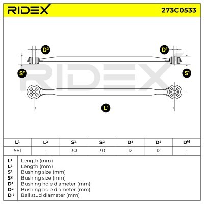 Querlenker RIDEX 273C0533 273C0533 - foto 5