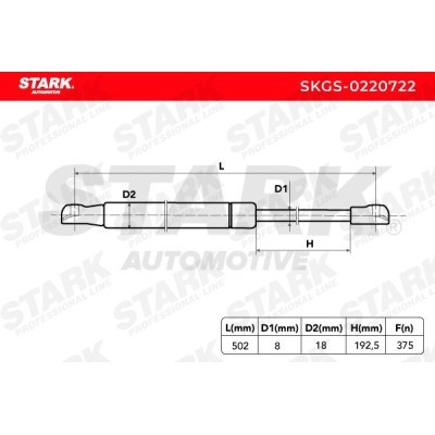 Gasfeder, Koffer-/Laderaum Stark SKGS-0220722 SKGS-0220722 - foto 5