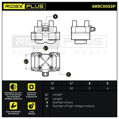 Zündspule RIDEX 689C0053P 689C0053P - foto 12