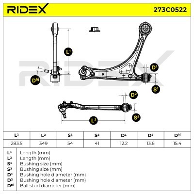 Querlenker RIDEX 273C0522 273C0522 - foto 6