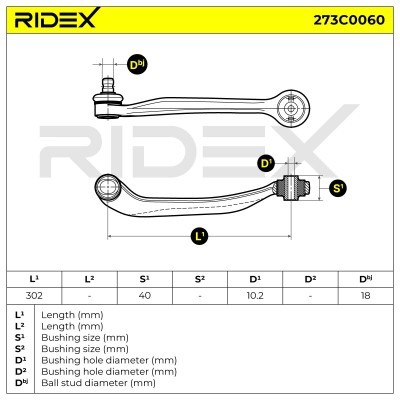Querlenker RIDEX 273C0060 273C0060 - foto 6