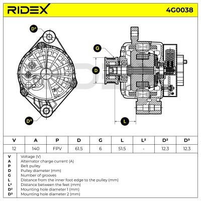 Generator RIDEX 4G0038 4G0038 - foto 7