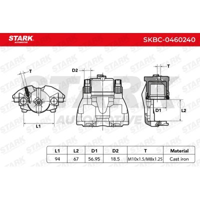 Bremssattel Stark SKBC-0460240 SKBC-0460240 - foto 6