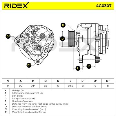 Generator RIDEX 4G0307 4G0307 - foto 5