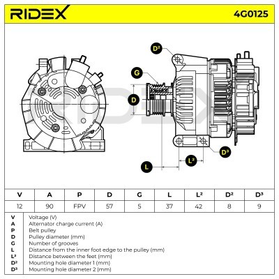 Generator RIDEX 4G0125 4G0125 - foto 7