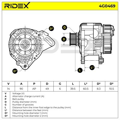 Generator RIDEX 4G0469 4G0469 - foto 7