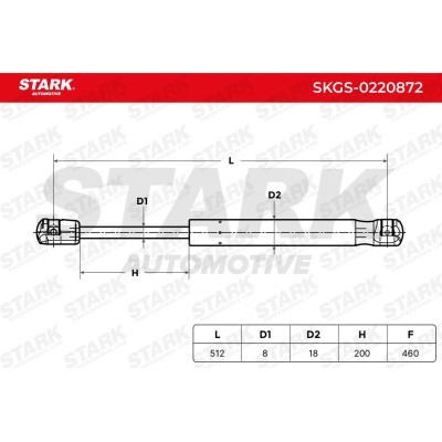 Gasfeder, Koffer-/Laderaum Stark SKGS-0220872 SKGS-0220872 - foto 5