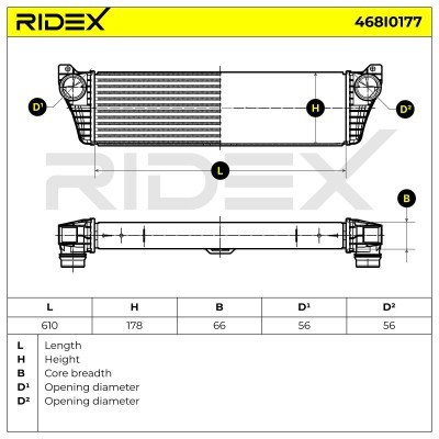 Ladeluftkühler RIDEX 468I0177 468I0177 - foto 7