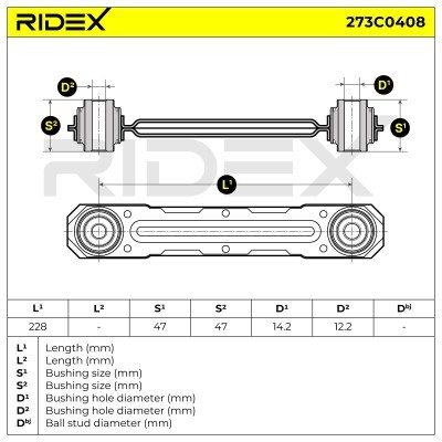 Querlenker RIDEX 273C0408 273C0408 - foto 5