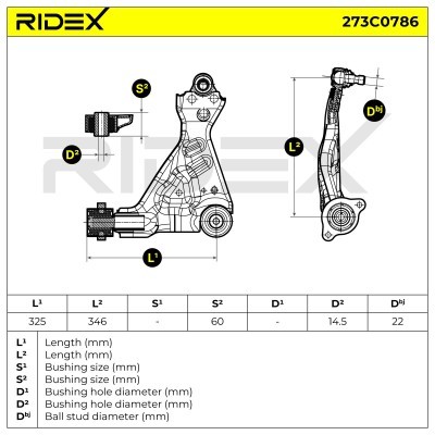 Querlenker RIDEX 273C0786 273C0786 - foto 6