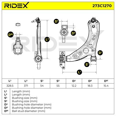 Querlenker RIDEX 273C1270 273C1270 - foto 5
