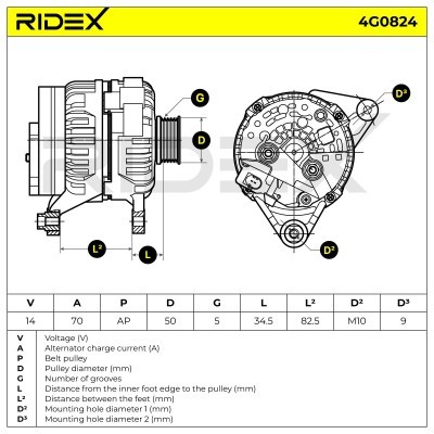 Generator RIDEX 4G0824 4G0824 - foto 6