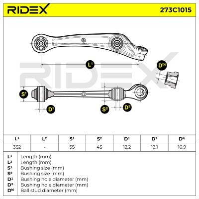 Querlenker RIDEX 273C1015 273C1015 - foto 5