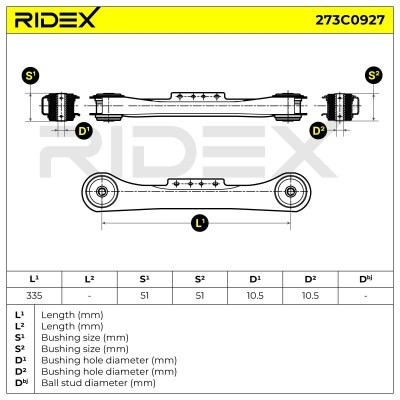 Querlenker RIDEX 273C0927 273C0927 - foto 6