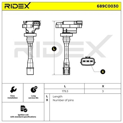 Zündspule RIDEX 689C0030 689C0030 - foto 6