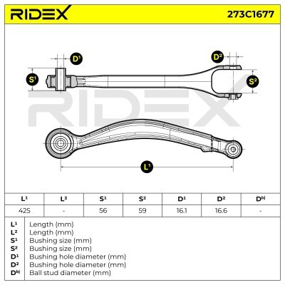 Querlenker RIDEX 273C1677 273C1677 - foto 7