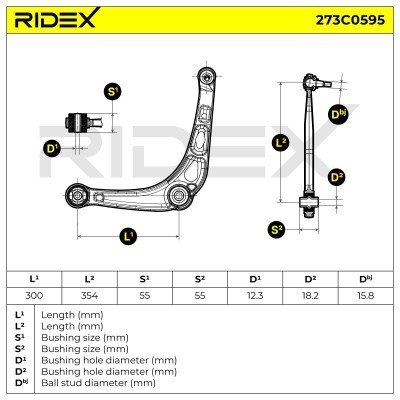 Querlenker RIDEX 273C0595 273C0595 - foto 5