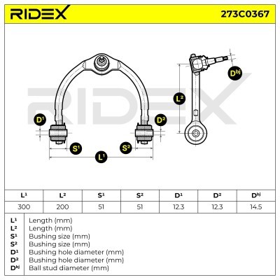 Querlenker RIDEX 273C0367 273C0367 - foto 5