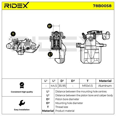 Bremssattel RIDEX 78B0058 78B0058 - foto 5