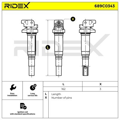 Zündspule RIDEX 689C0343 689C0343 - foto 5