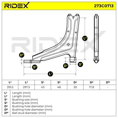 Querlenker RIDEX 273C0713 273C0713 - foto 7