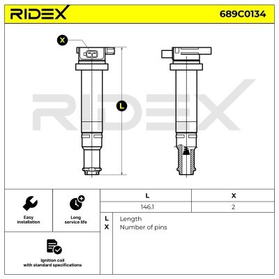 Zündspule RIDEX 689C0134 689C0134 - foto 4